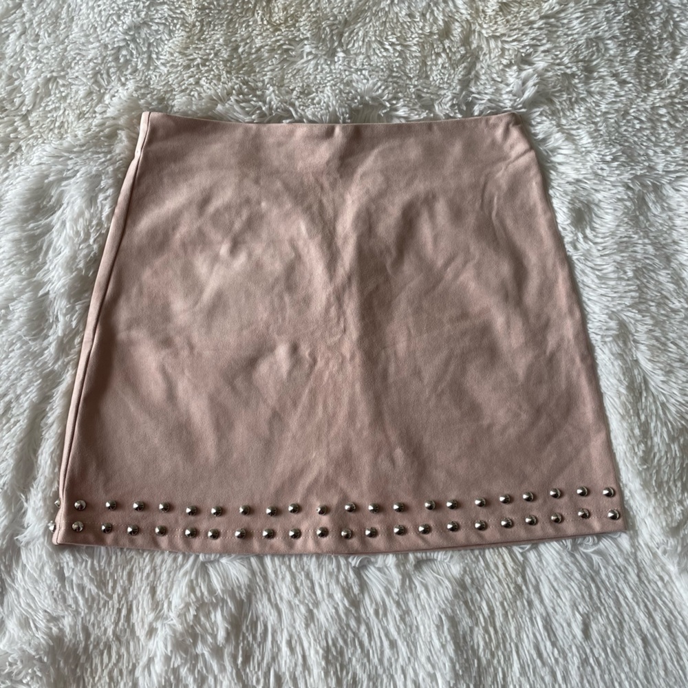 Forever 21 Blush Studded Pencil Skirt